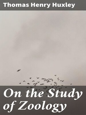 cover image of On the Study of Zoology
